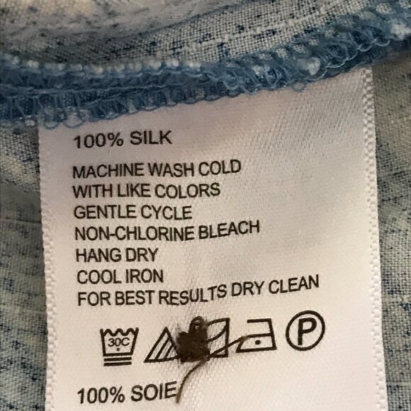 Tommy Bahama 100% Silk Shirt Men XXL Blue Striped Button Up Pocket Short Sleeve - Picture 11 of 12